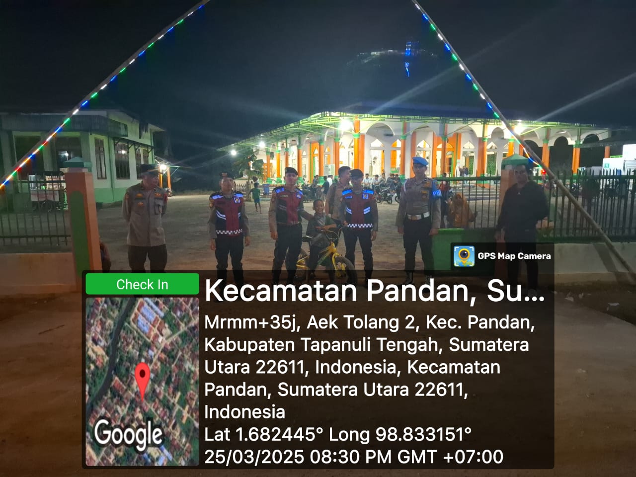Polres Tapteng Gelar Patroli Blue Light untuk Jaga Keamanan Selama Tarawih