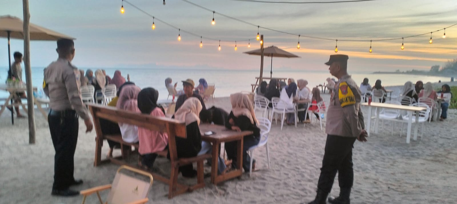 Polres Tapteng Gelar Patroli KRYD di Objek Wisata Selama Libur Lebaran
