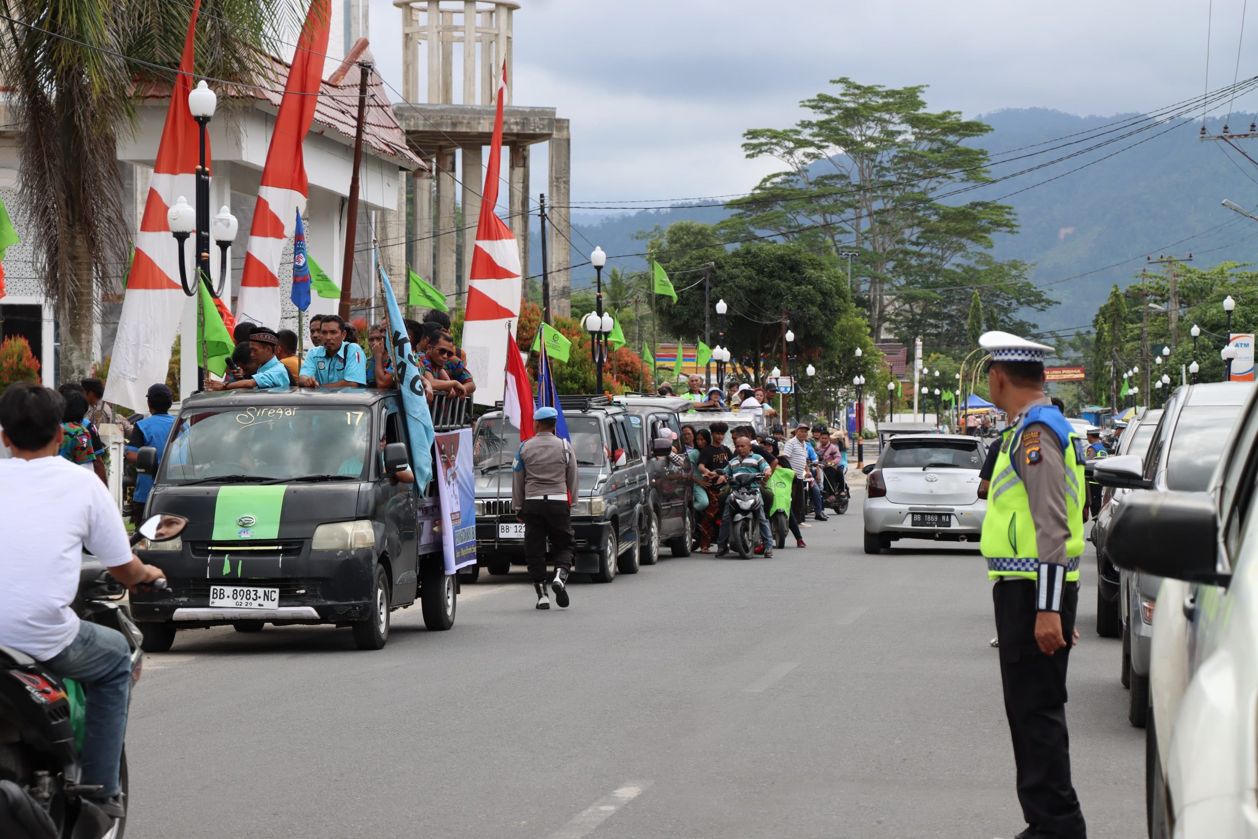 Kapolres Pantau Pengamanan Mayday di Tapanuli Tengah ; Kegiatan Berjalan Kondusif