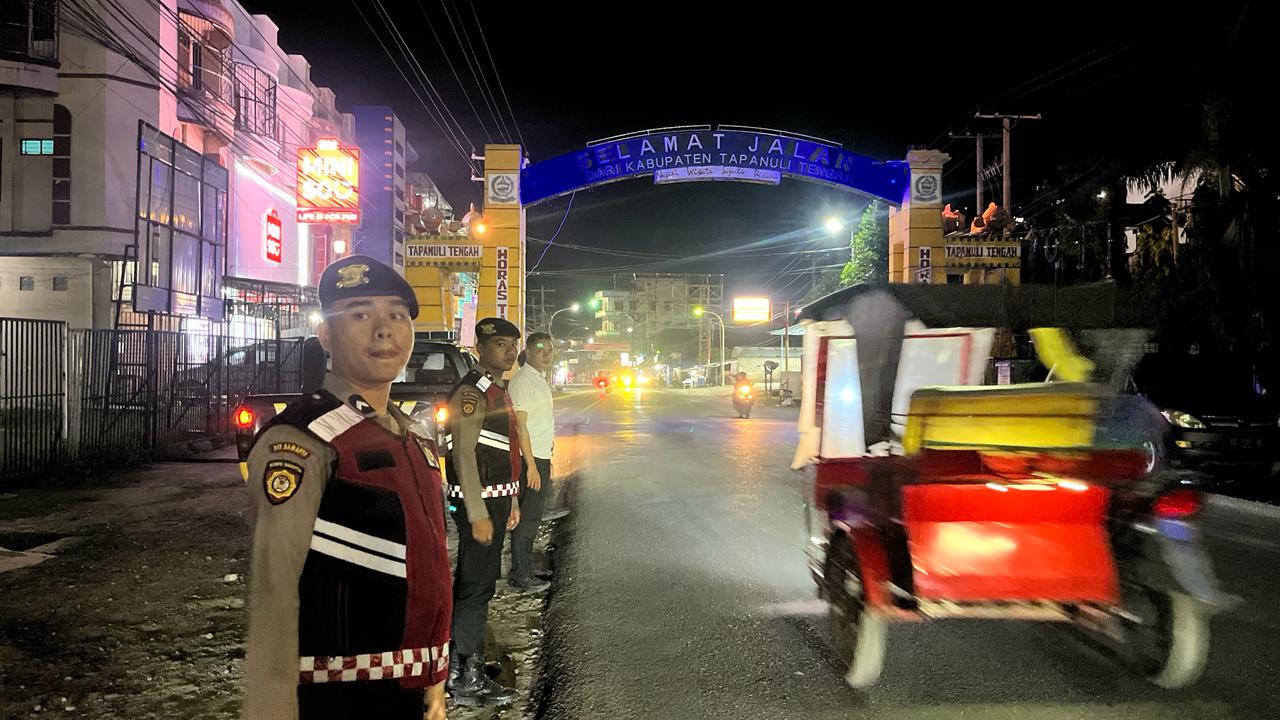 Polres Tapteng Intensifkan Patroli Malam Cegah Aksi Kejahatan Jalanan