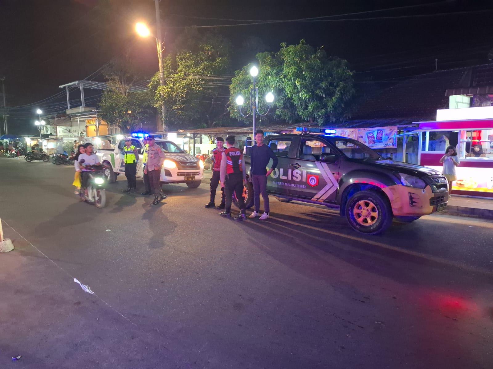 Polres Tapanuli Tengah laksanakan Patroli Blue Light, Cegah Kejahatan di Malam Hari
